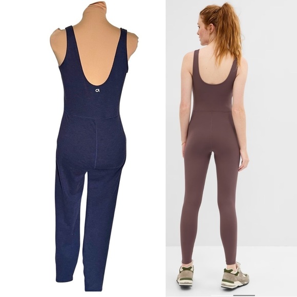 GapFit Navy/Purple Jersey Cotton Long-Legged Bodysuit - Size Medium - Picture 2 of 9